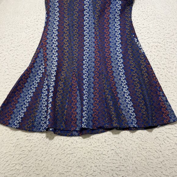 Hem & Thread Women's Large Sleeveless Fit & Flare Mini Dress Navy Blue Lined - Picture 10 of 11